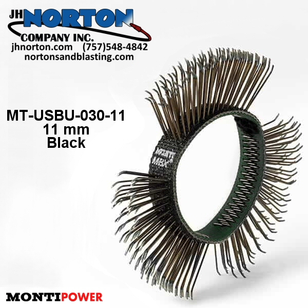 Monti MBX Brush Belt 11 mm coarse steel black