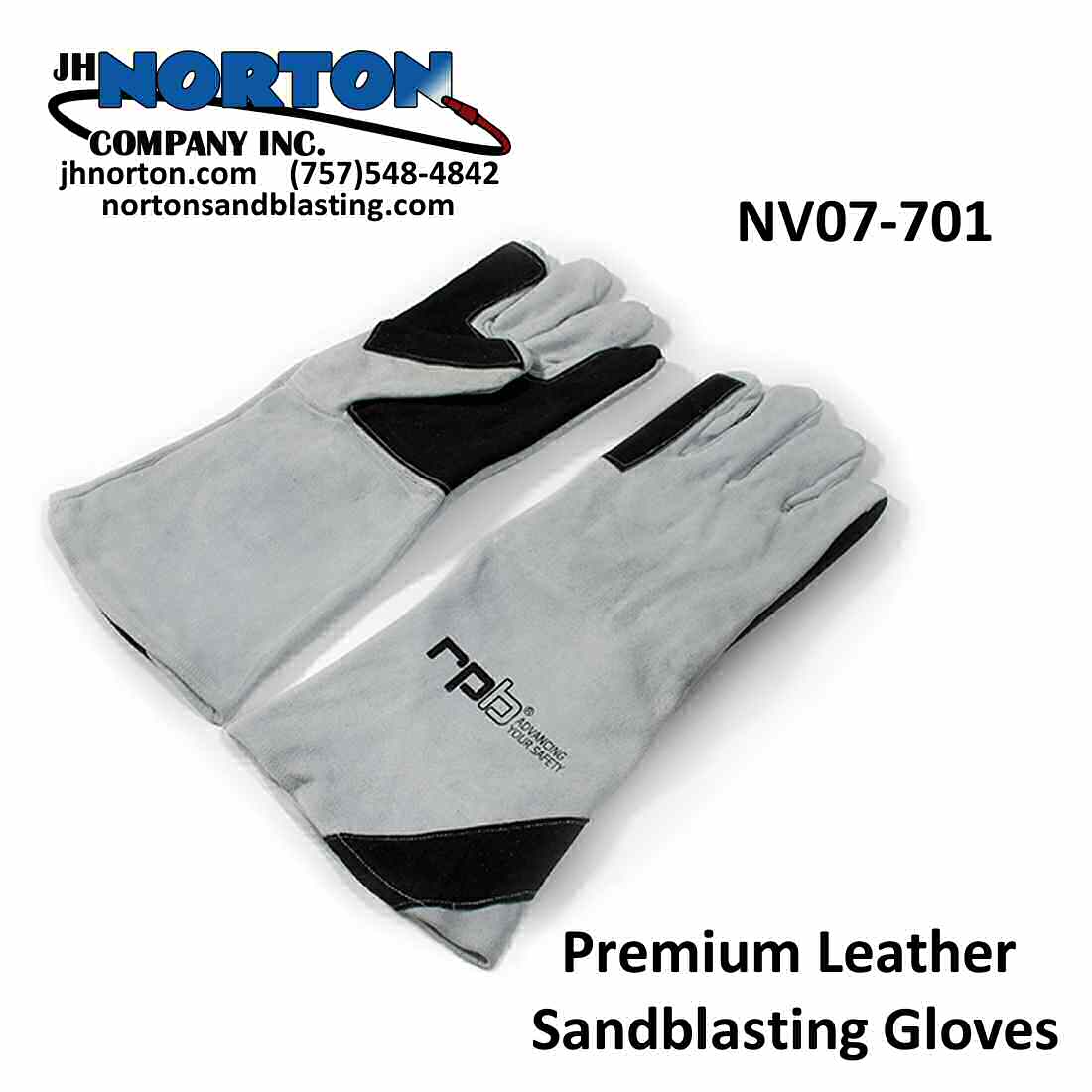 leather blasting gloves