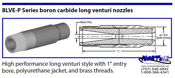 Nozzle- Tungsten Carbide wide entry