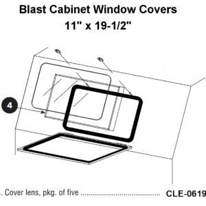 Blast Cabinet Window Covers, 5 pack