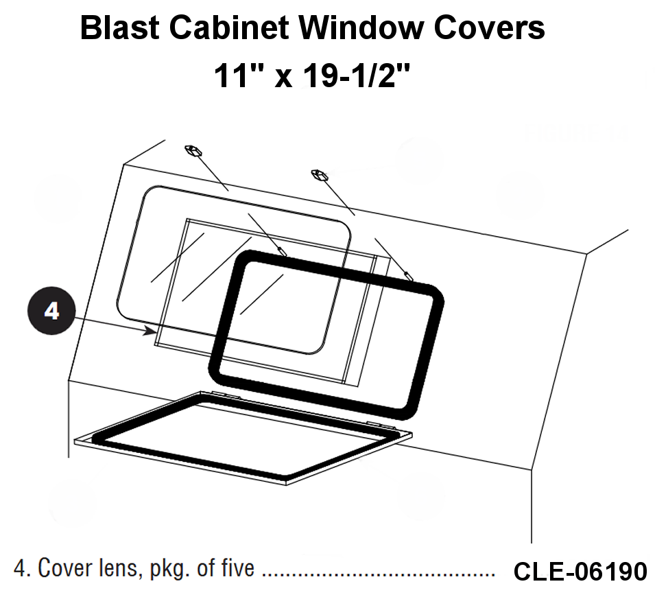 Blast Cabinet Window Covers, 5 pack