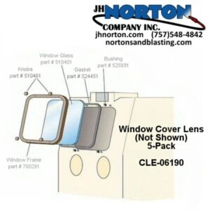 window lens cover for blast cabinet