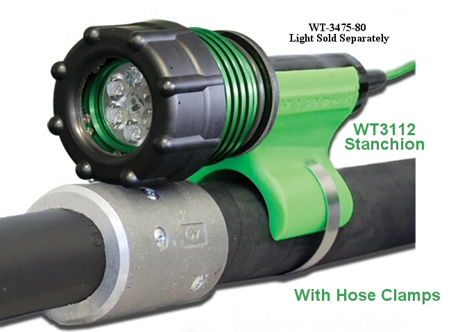 Blast Hose Light Stanchion with Hose Clamps