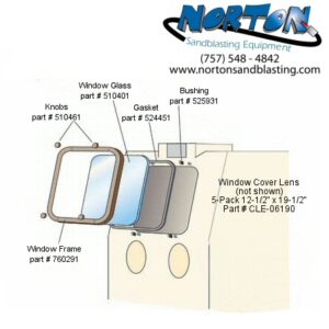 Frame, Window 14' X 22" for Empire Blast Cabinet- 760291