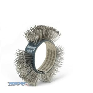 Brush Belt, 23mm Stainless Steel, Medium, Angled Tips for Monti MBX (Blue) - MT-USBU-060-23