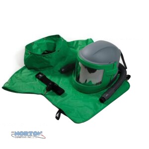 Nova 3 Blast Hood Includes: Helmet (Hood), Breathing Air Tube, 28" Nylon Cape, Flow Control Assembly- NV3-702-50