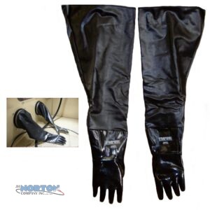Gloves, with Gauntlet for Blast Cabinets, Pair, 8" - 509891